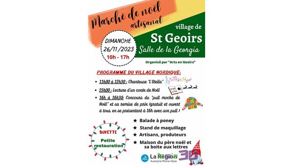 Dimanche 26 novembre 2023 FaSila3D sera présent au Marché de Noël de Saint-Geoirs