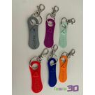 Porte-clé jeton de caddie Aspiloc en 1 couleur avec 6 couleurs différentes